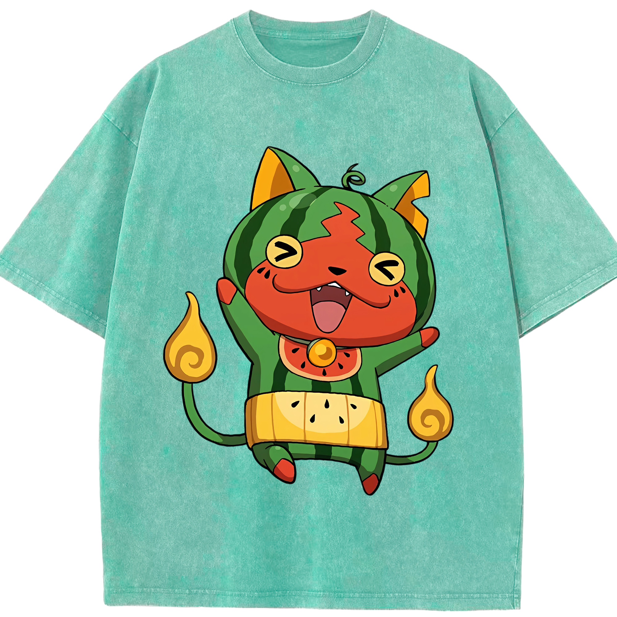 （画像用） 妖怪ウォッチ Yo-kai Watch 綿100% ヴィンテージ風 半袖Tシャツ（フロントプリント）
